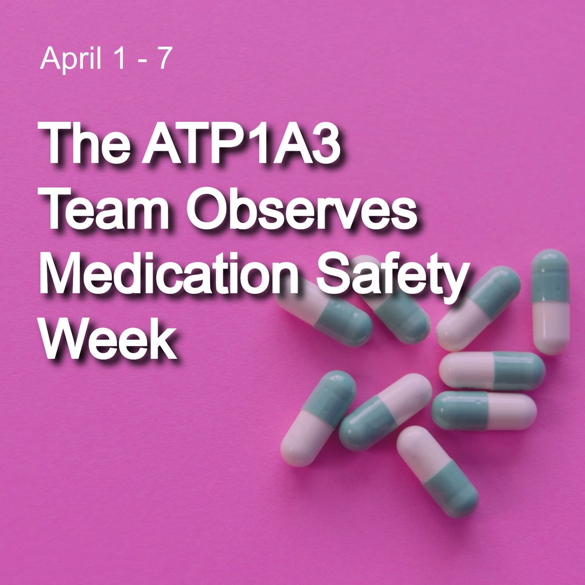 atp1a3Research's tweet image. #MedicationSafetyWeek serves as a reminder that everyone must be cautious about using &amp;amp; storing meds. If you have an #ATP1A3-related disorder &amp;amp; are using meds for related symptoms, it is important to know what you’re taking, how to take it correctly &amp;amp; when to discard it.