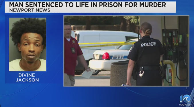 Davidrgorsuch's tweet photo. NEWPORT NEWS, Va. (by: Leondra Head via WTKR) — A Newport News judge sentenced 30-year-old Divine Jackson to life in prison on Friday for shooting and killing a man at 7-Eleven.

In July of 2022, (the victim) 24-year-old Michael Faison Jr. was shot and killed at a 7-Eleven on Warwick Boulevard in Newport News.

Conversation about tattoos led to deadly shooting outside Newport News 7-Eleven. The victim’s family says they are pleased with the life sentence.

"I’m finally relieved that it’s over. I do believe the family is remorseful, but he didn’t really sound remorseful," said Melany Faison, Michael Faison Jr.’s mother.