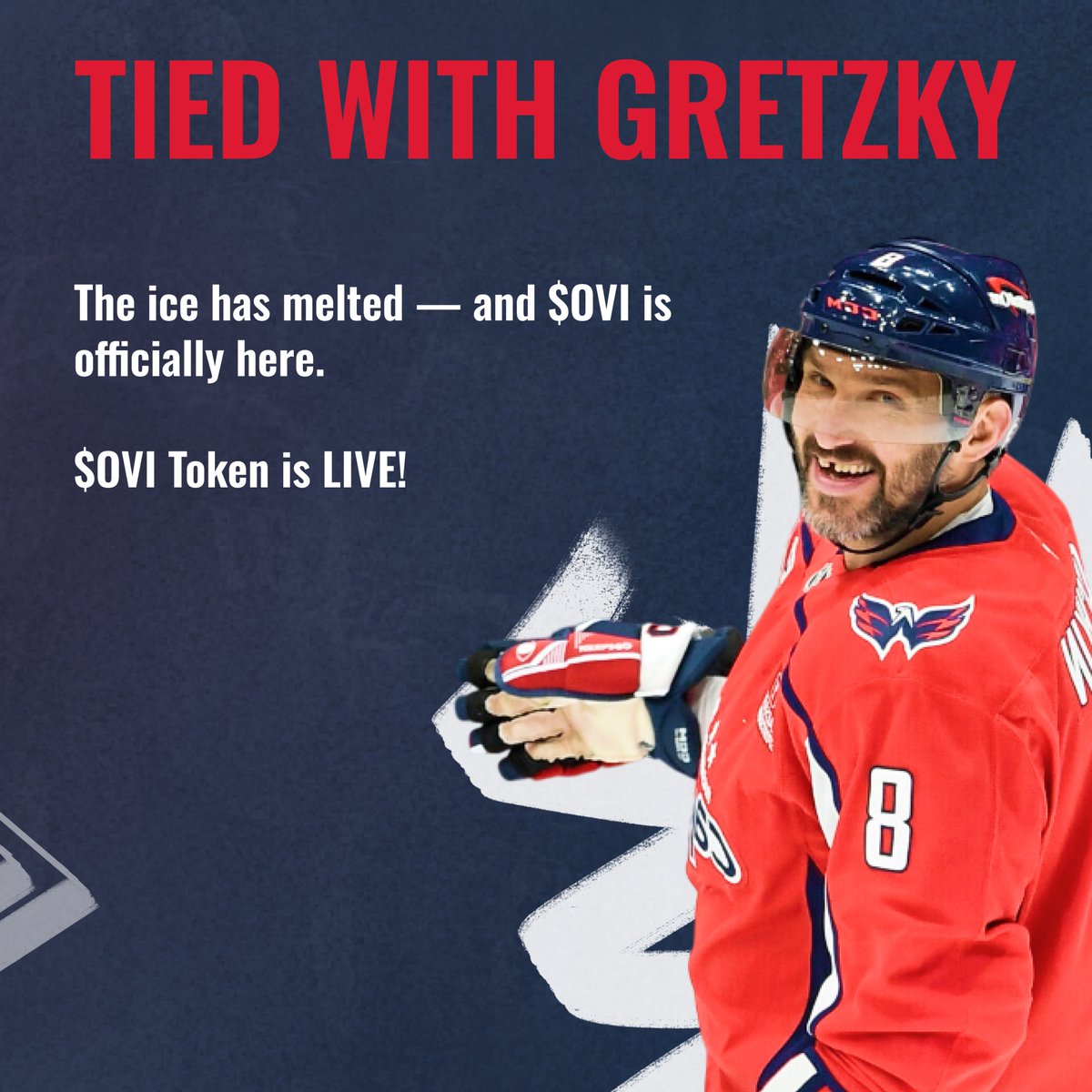 OvechkinToken's tweet photo. $OVI Token is LIVE! 

The ice has melted — and $OVI is officially here.

$OVI is the official fan token created by the community to honor hockey’s GOAT, Alexander Ovechkin, for breaking the career goals record.

CA: JCAnmqWyJ1t4fDk3P3Pyoq6eMtPRb63vcM75hfEpump https://t.co/mIhLXi0pmr