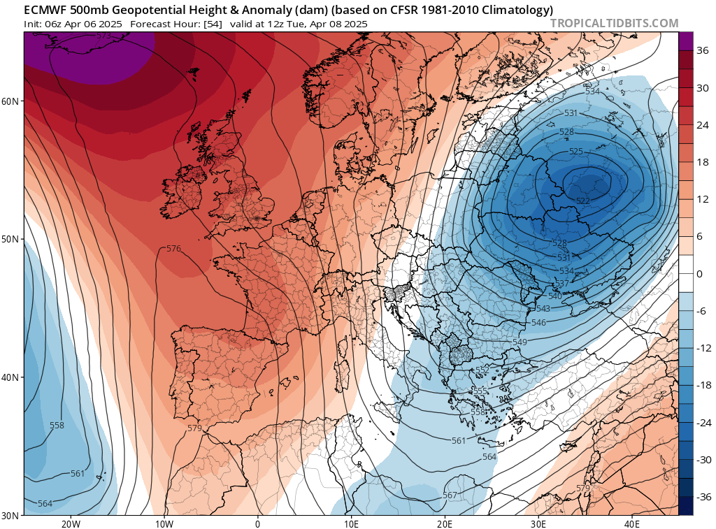 alexmegapc's tweet photo. Model Europeu en l'àmbit de probabilitat en conjunt, setmana dominats per una dorsal subtropical amb un bloqueig total al continent, mireu fins o arriba, primavera avançada i pujada de mercuri amb primera visita de #localoret, però tot apunta que a partir del cap de setmana que ve i inici de Setmana Santa la cosa va agafant inestabilitat. #meteo