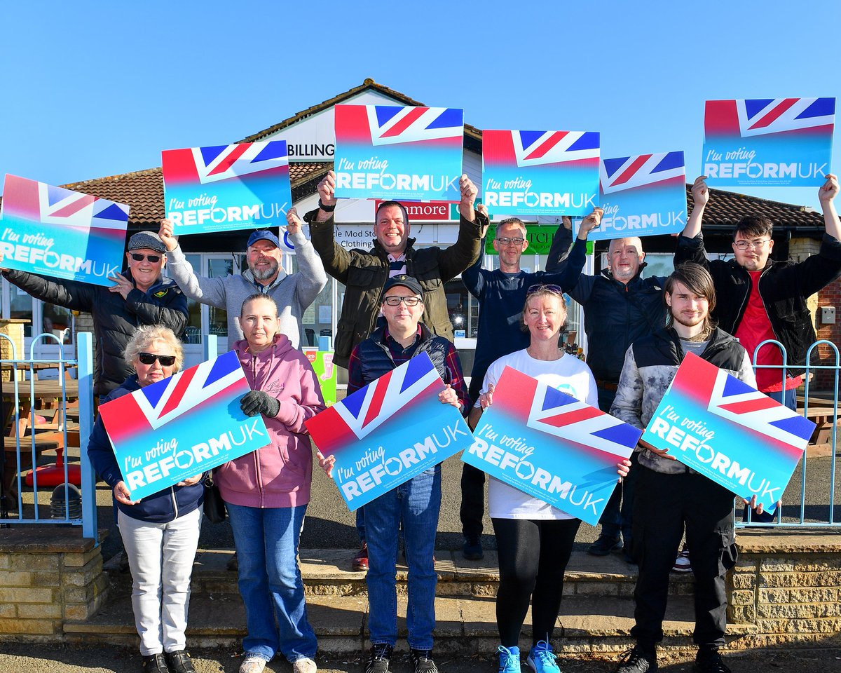 Our last action day in Billing. Fanastic turn out again. ReformUK candidate Mark Deakes and Silas Hays representing in your area. Vote for ReformUK on the 1st May in Northampton.
