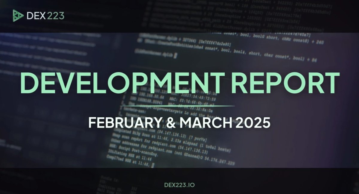 Dex223 Development Report February - March

- $D223 contracts are deployed on Ethereum $ETH: app.dex223.io
- Security audit is completed.
- Auto-listing contracts are operational.
- Margin Trading &amp; Revenue contracts in development.

Read more: gist.github.com/Dexaran/077c6c…