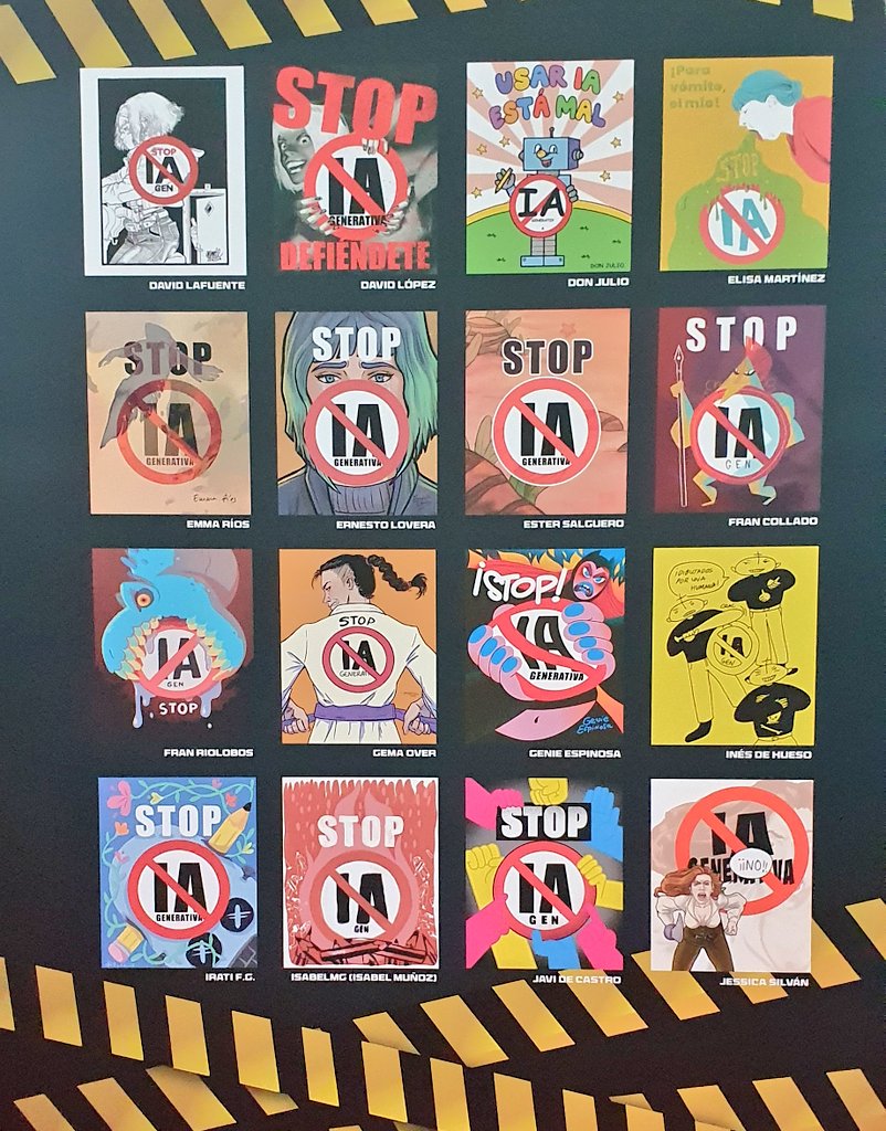 Nuestra expo-denuncia #StopIAgenerativa en <a href="/COMIC_bcn/">COMIC BARCELONA</a> 💭