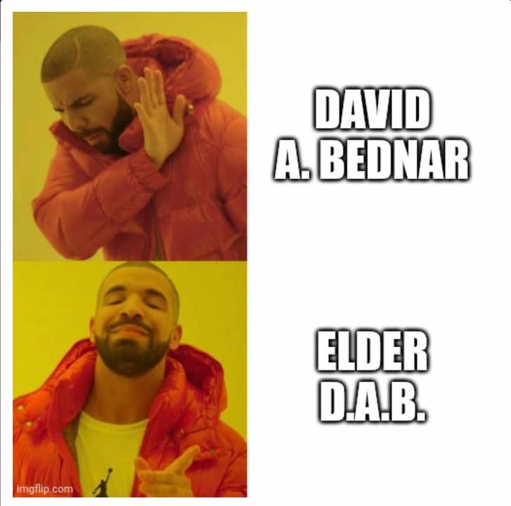 BYUMemesRevived's tweet image. Definitely dabbing some truths.

Credit to Joshua Knotts

#GeneralConference