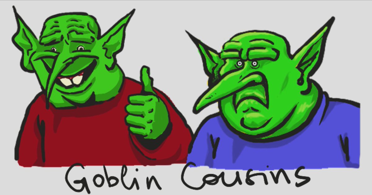 Just finished these 2 Goblin Cousins on 
<a href="/StylizedStation/">STYLIZED STATION</a> stream
#Goblin #conceptart #drawing #sketch