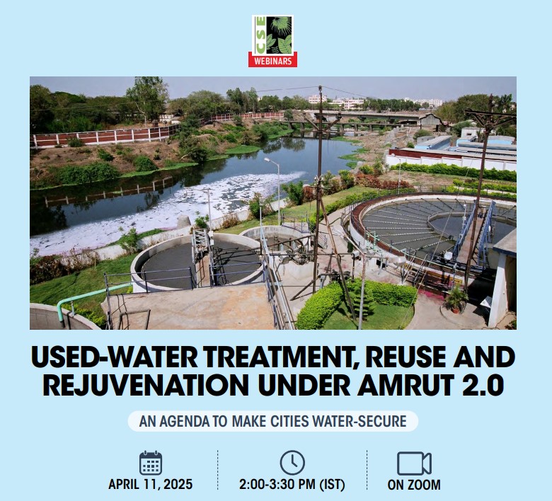 #WebinarAlert | Join us for a webinar on "Water-Secure Cities: Used-water treatment, Reuse and Rejuvenation under AMRUT 2.0".

The webinar aims to foster knowledge exchange and discussions on the policy interventions, best practices, and innovative solutions required to enhance