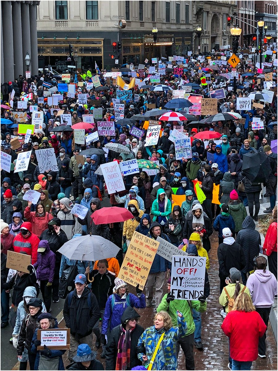 Yesterday afternoon. Tremont Street, Boston. #HandsOff2025