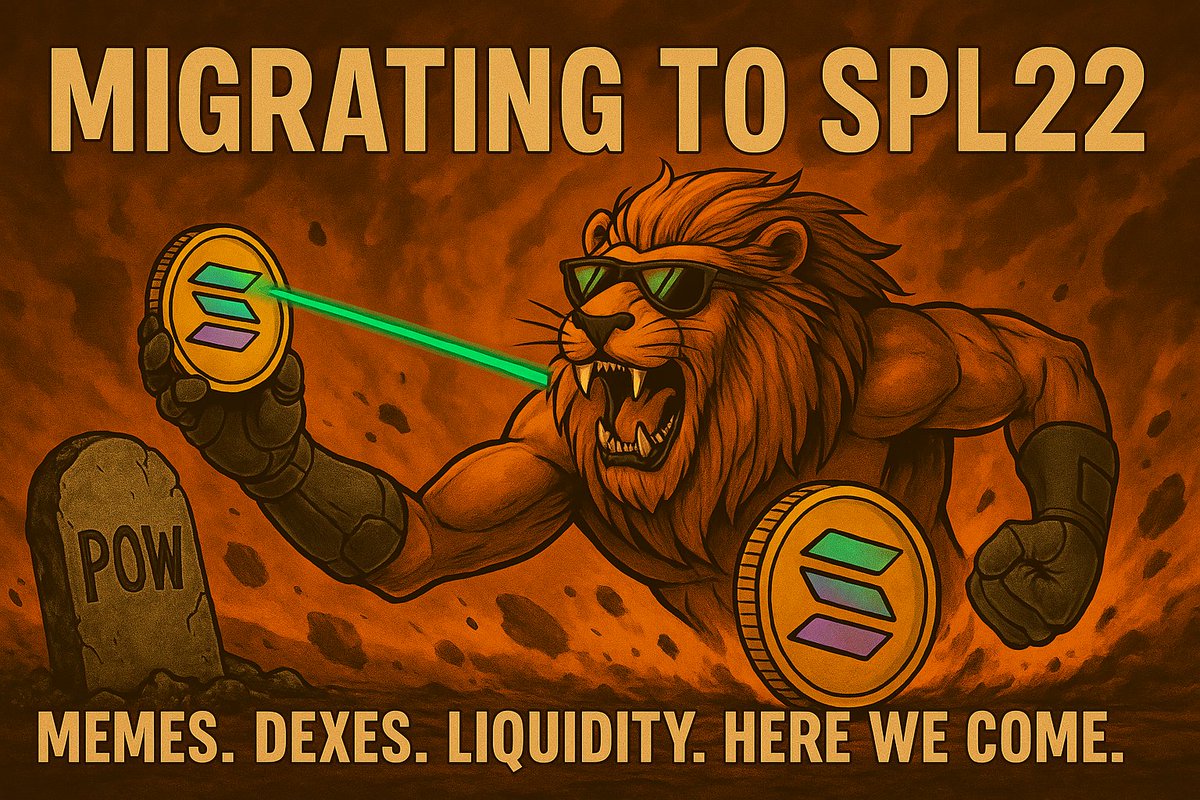 🚨 The Meme Migration Has Begun 🚨
Out with the old... in with the SPL22 new.
💀 POW is dead.
💸 Gas fees? Nah.
🧱 Clunky chains? Left behind.

We’re officially migrating $SAF to Solana’s SPL22 standard.
That means:
⚡ Faster trades
🌊 Deeper liquidity
🧠 Smarter tokenomics