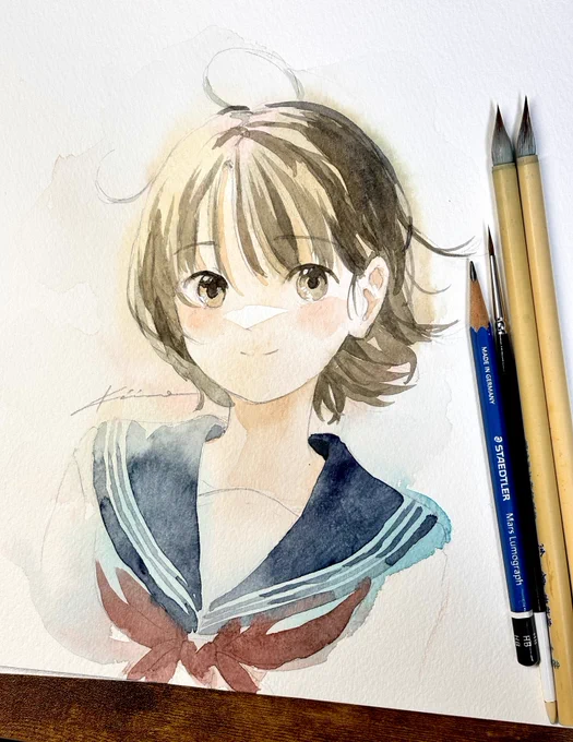 実演練習…ちょうど1時間…><こんな感じのを描く予定です!まだ初日に1枠空いております 
