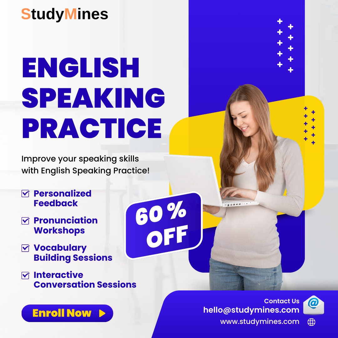 studymines_app's tweet image. 🗣️ Ready to boost your confidence in English?
Join our Speaking Practice Program – now 60% OFF!
Practice makes fluent. Let’s get started! 💬
#EnglishSpeaking #FluencyBoost #60Off #SpeakBetterEnglish #PracticeMakesPerfect #EnglishSale
#EnglishFluency #SpeakingSkills #BigDiscount