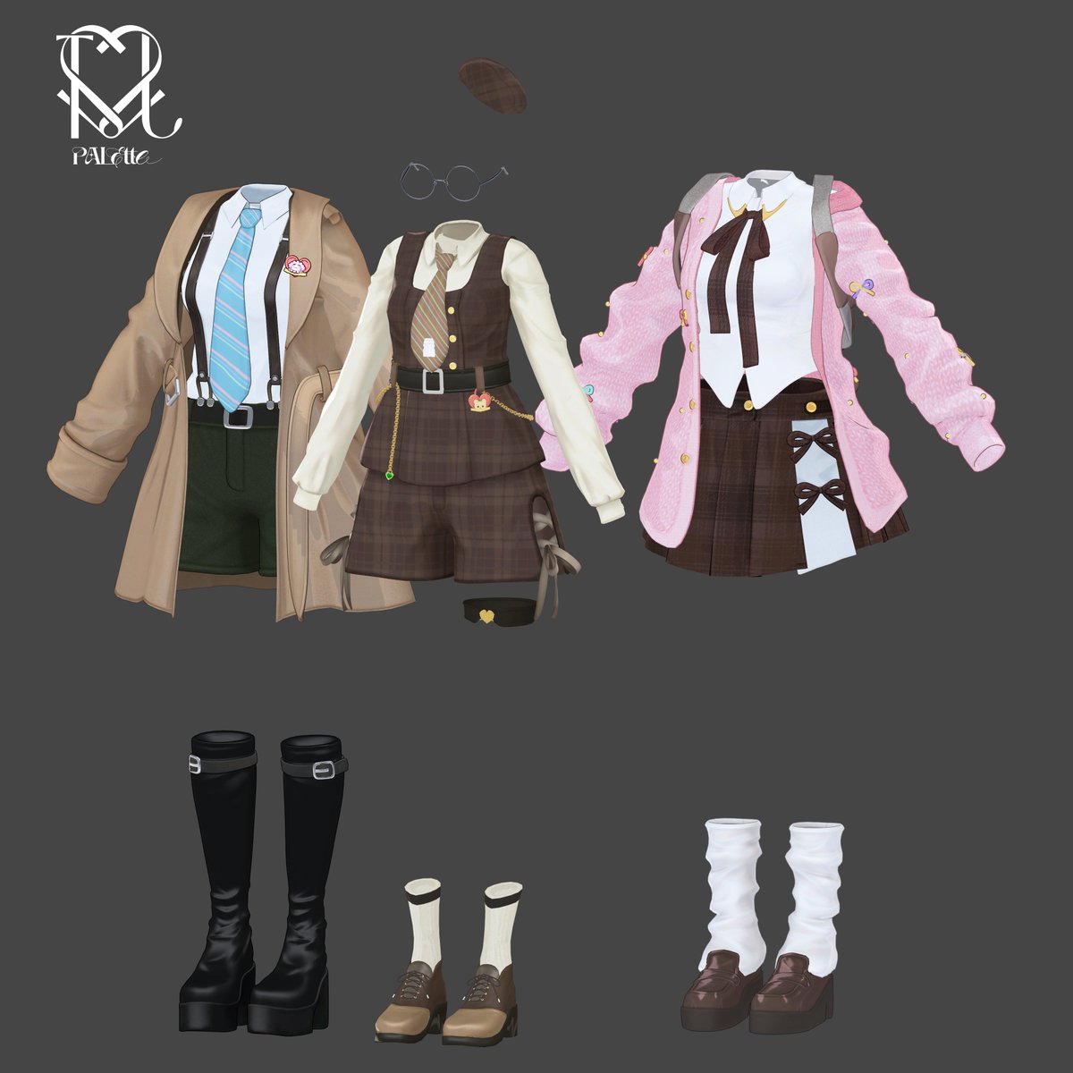 틈새시장 콘서트 Palette에서 듀오(밍턴, 이오몽 heaven), 트리오 (임재천, 마이곰이, 하디아 사람들이 움직이는게) 의상 디자인/제작 담당했습니다! 리깅 / 마지카 @ ipro2728__ @ yusa64_3d 님께서 도와주셨어요! 항상 감사합니다!