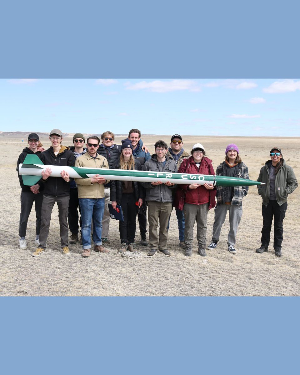 CSU_USLI's tweet image. Yesterday, the Ram Launch Initiative team successfully completed our second and final pre-competition full-scale launch! Our 12-foot, 60-pound rocket with a functional payload soared to an estimated 4,820 feet and was successfully recovered.