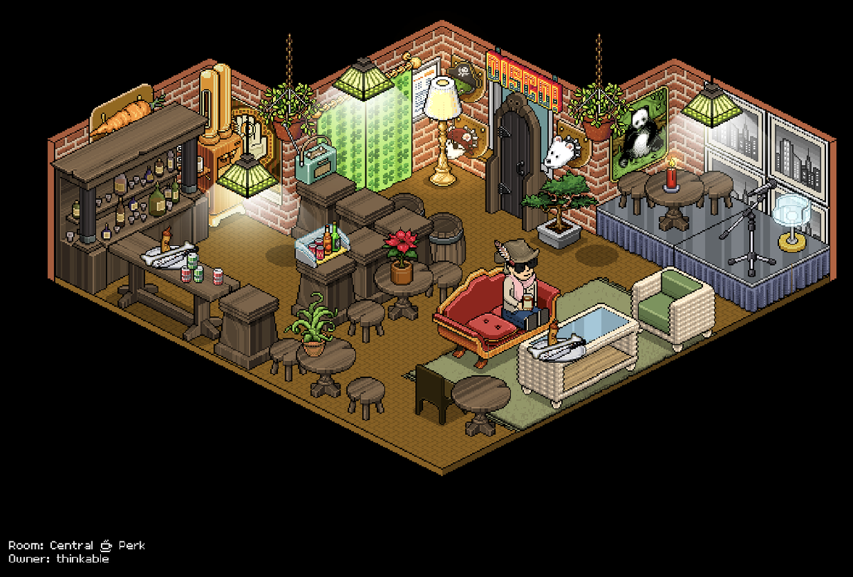 Friends fan? I tried to recreate Central Perk on <a href="/HabboOrigins/">Habbo Hotel: Origins</a>  with the limited furni available. Thoughts? Feedback? Improvements?