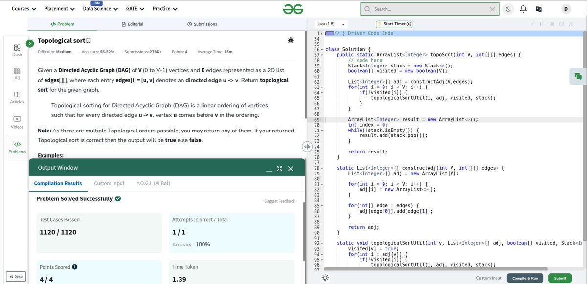 hi__dev__'s tweet image. Day-136 of #gfg160 and #geekstreak2024  
Today, I solved the problem of &quot;Topological sort.&quot;
@geeksforgeeks