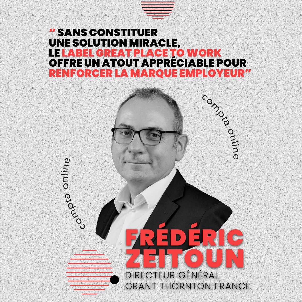 Compta Online 💚💜💙 (@comptaonline) on Twitter photo 🎯 Le groupe d'audit et de conseil Grant Thornton France a récemment obtenu le label « Great Place To Work. ».
📌 compta-online.com/grant-thornton…
#greatplacetowork #management #rh #attractivité #MarqueEmployeur #RSE
<a href="/GrantThorntonFr/">Grant Thornton FR</a> 🎯 Le groupe d'audit et de conseil Grant Thornton France a récemment obtenu le label « Great Place To Work. ».
📌 compta-online.com/grant-thornton…
#greatplacetowork #management #rh #attractivité #MarqueEmployeur #RSE
<a href="/GrantThorntonFr/">Grant Thornton FR</a>
