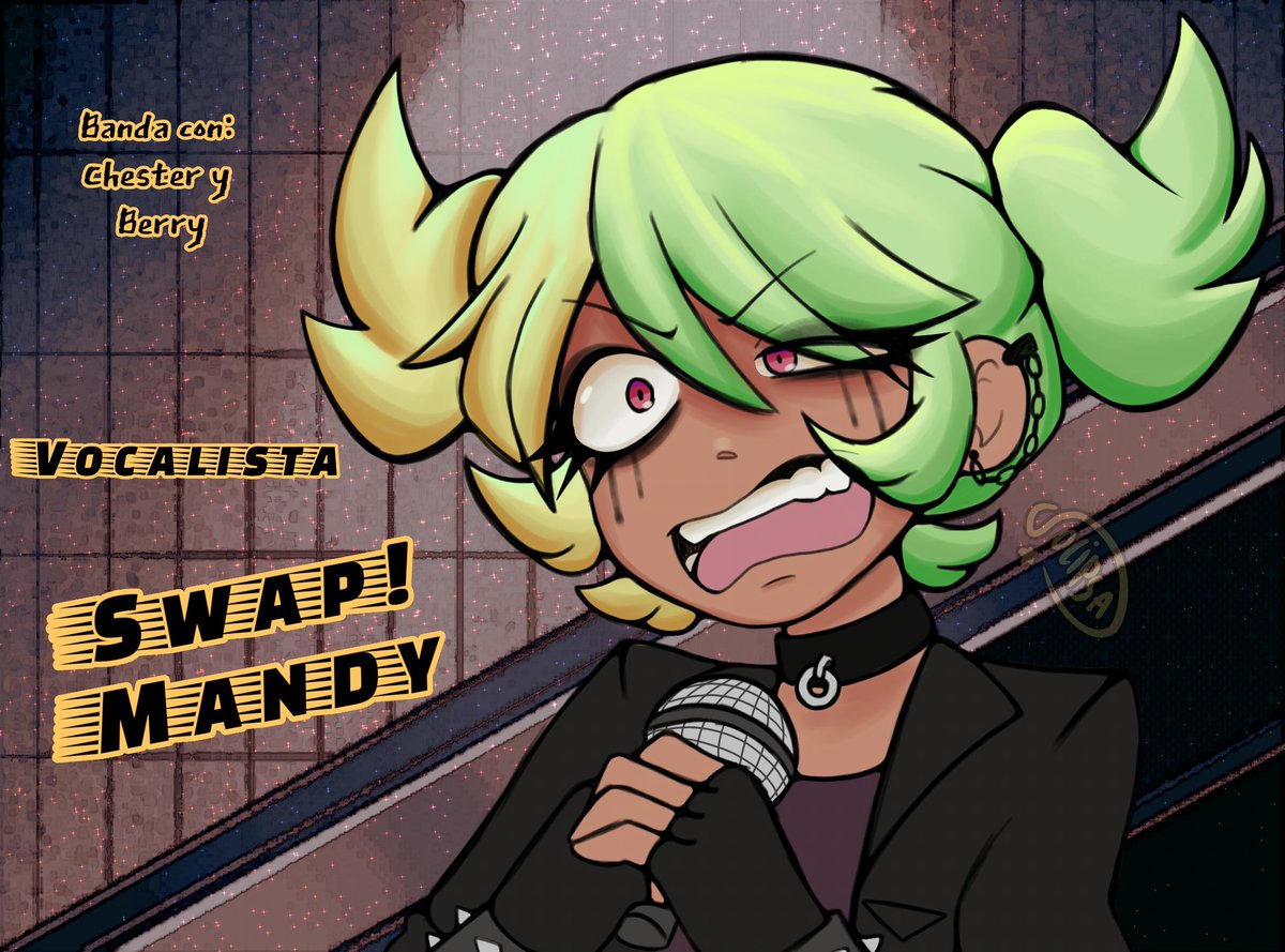 SolipsaDreams's tweet photo. Sé que considerando el Swap Mandy debería ser baterista, pero esq basándome en sus diálogos tiene una muy buena voz, perfecta para ser la vocalista, así q como es mi Swap la dejo así
#mandy #mandybrawlstars #BrawlstarsMandy #BrawlStars #BrawlStarsArt #BrawlStarsFanart #Mandybs https://t.co/wVxyDJsqe8