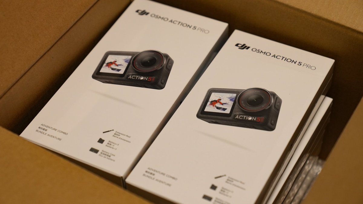 shuncam11's tweet photo. 仲間が増えました！！
dji osmo action5 pro が合計10台に🤗

個人的にgoproより安心できる機材の1つです！

@provideokizaiya 
@DJIJAPAN https://t.co/fwhpdREmDC