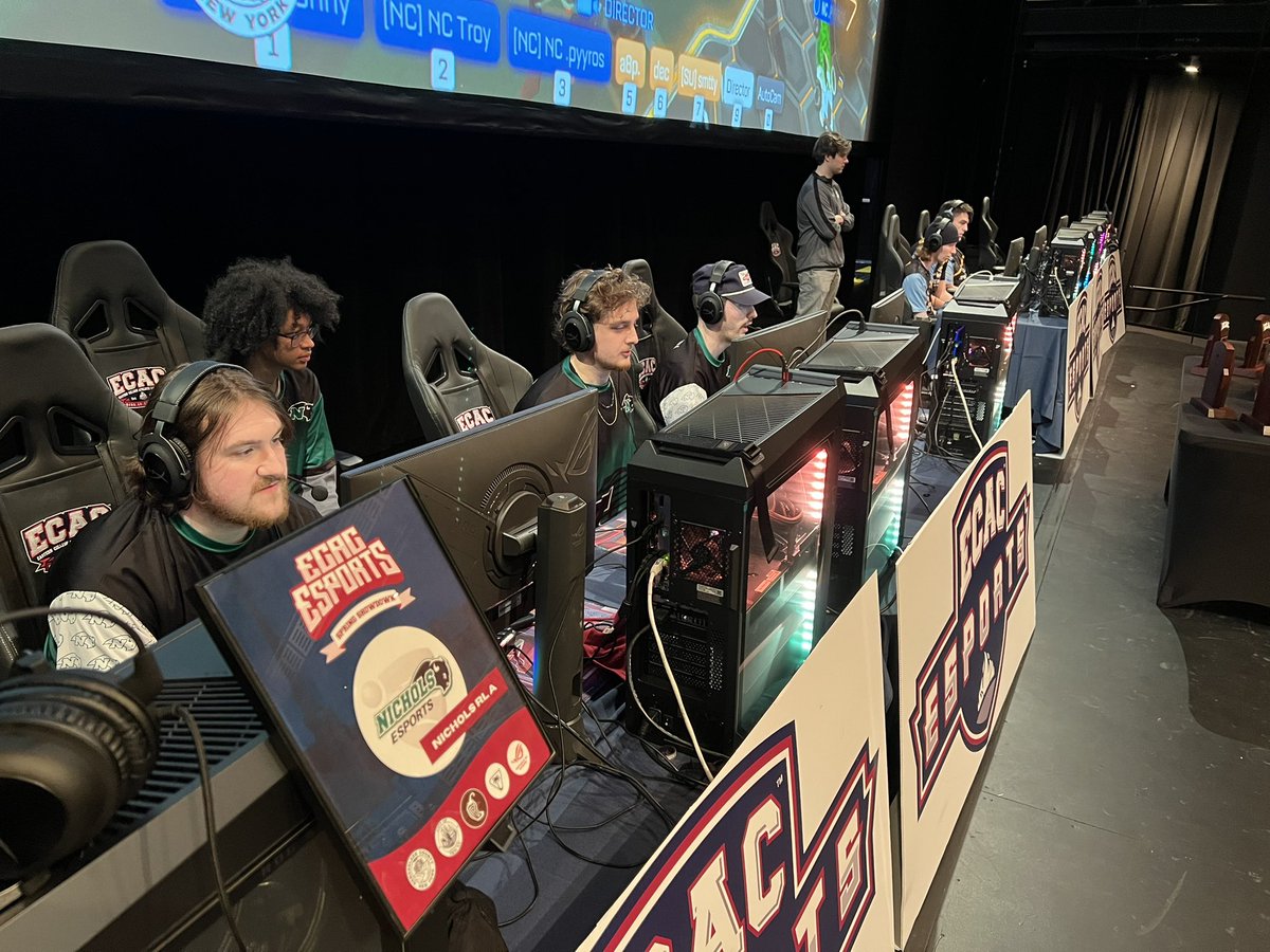 𝗘𝗖𝗔𝗖 𝗘𝗦𝗣𝗢𝗥𝗧𝗦 (@ecac_esports) on Twitter photo Day 2 going really well so far. <a href="/StocktonEsports/">Stockton Esports</a> v <a href="/ncbison_eSports/">🦬 Nichols College eSports 🦬</a> game 7 on the way Day 2 going really well so far. <a href="/StocktonEsports/">Stockton Esports</a> v <a href="/ncbison_eSports/">🦬 Nichols College eSports 🦬</a> game 7 on the way
