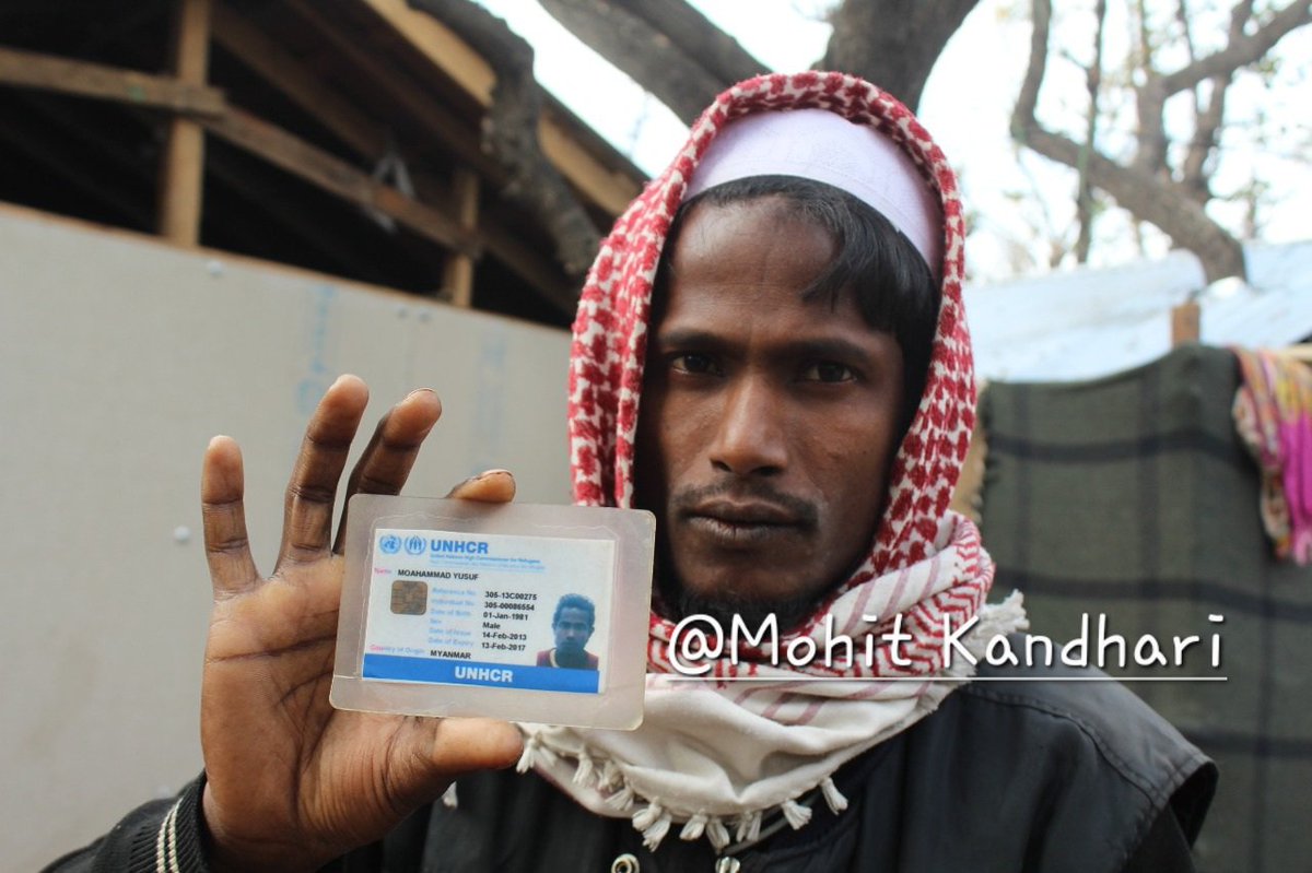 mkandharii's tweet image. He is 44 year old Mohammad Yusuf. Resident of #Myanmar. He claims he has been living in #Jammu since 2006. I first met him in Feb 2017 when posters with slogans &apos;Rohingyas Quit Jammu&apos; surfaced. He also taught kids in a #Madarassa #Rohingyas