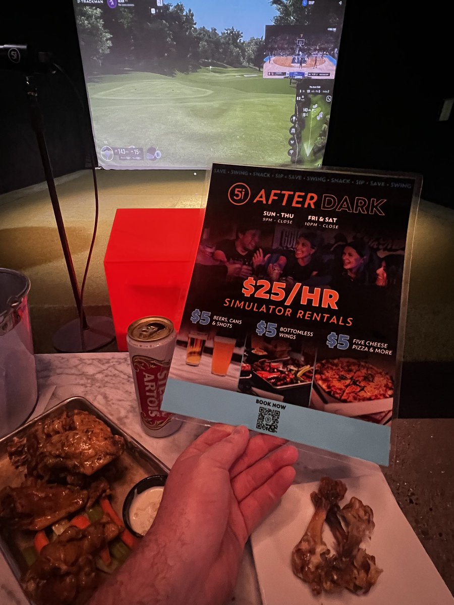 Sean Thornberry (@seanthornberry) on Twitter photo Best deal in golf? $5 bottomless wings is a problem I enjoy having <a href="/fiveirongolf/">Five Iron Golf</a>
.
.
.
.
#fiveiron #golf #cincinnati #wings #beer Best deal in golf? $5 bottomless wings is a problem I enjoy having <a href="/fiveirongolf/">Five Iron Golf</a>
.
.
.
.
#fiveiron #golf #cincinnati #wings #beer