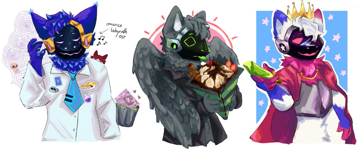 therowster3000's tweet image. cute proot batch 3 || #protogen #furryartwork #furry