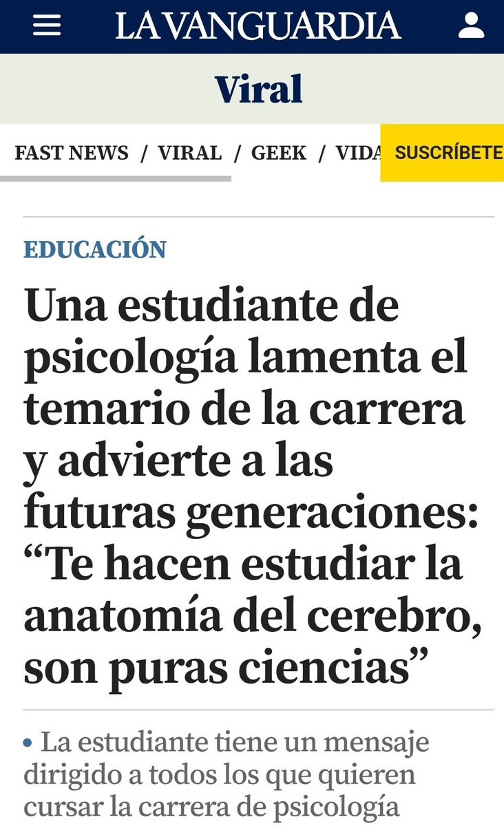 Es una vergüenza que en psicología tengan que estudiar la anatomía del cerebro. Qué será lo próximo? Que los cardiólogos estudien la anatomía del corazón? Hay que parar esta locura