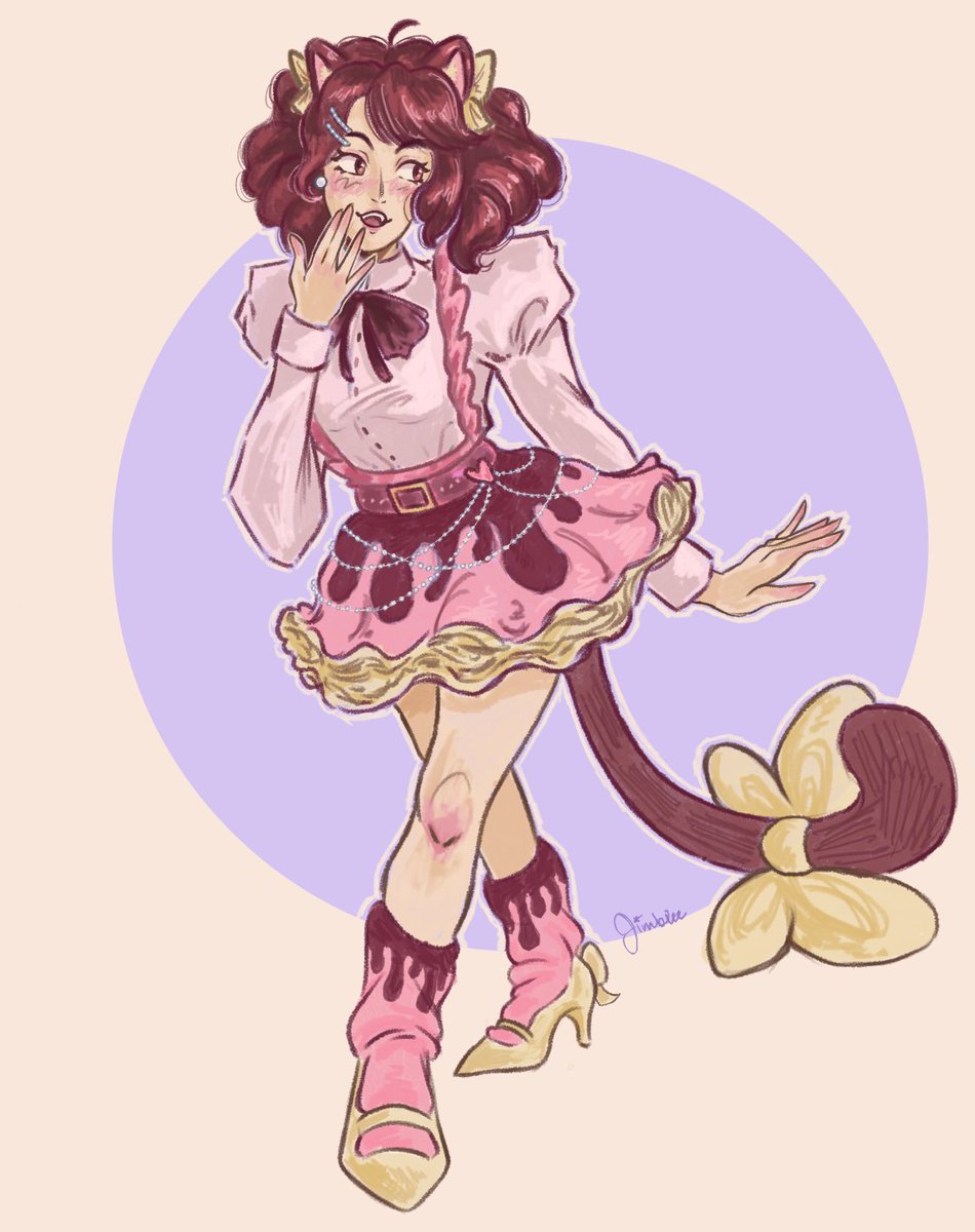 fullbody for my dearest, <a href="/Choco_Corneko/">choco 🎀</a> ! 🎀🐱