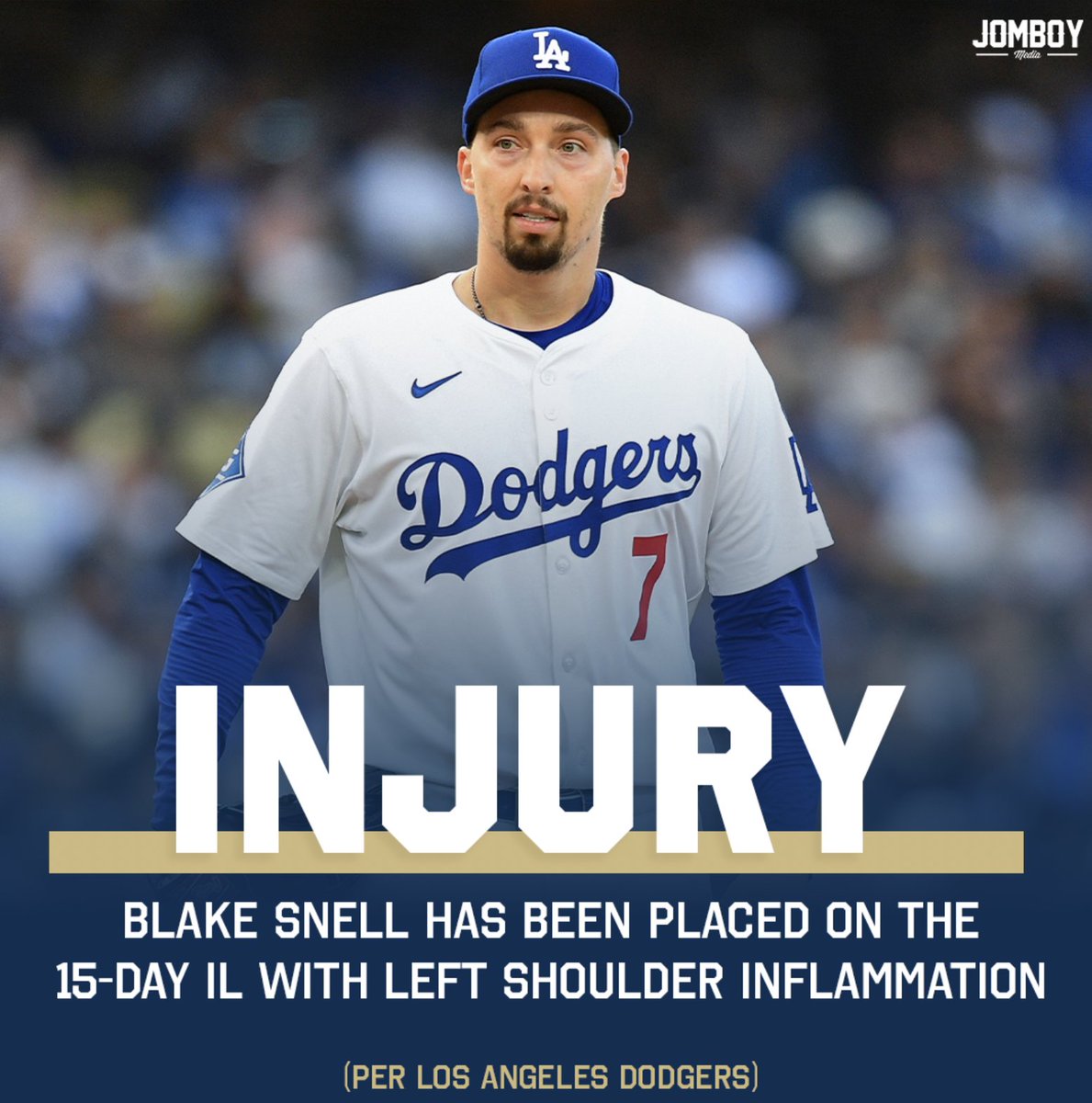 TalkinBaseball_'s tweet photo. Blake Snell lands on the IL with a shoulder injury https://t.co/3Qf3RZCr1I