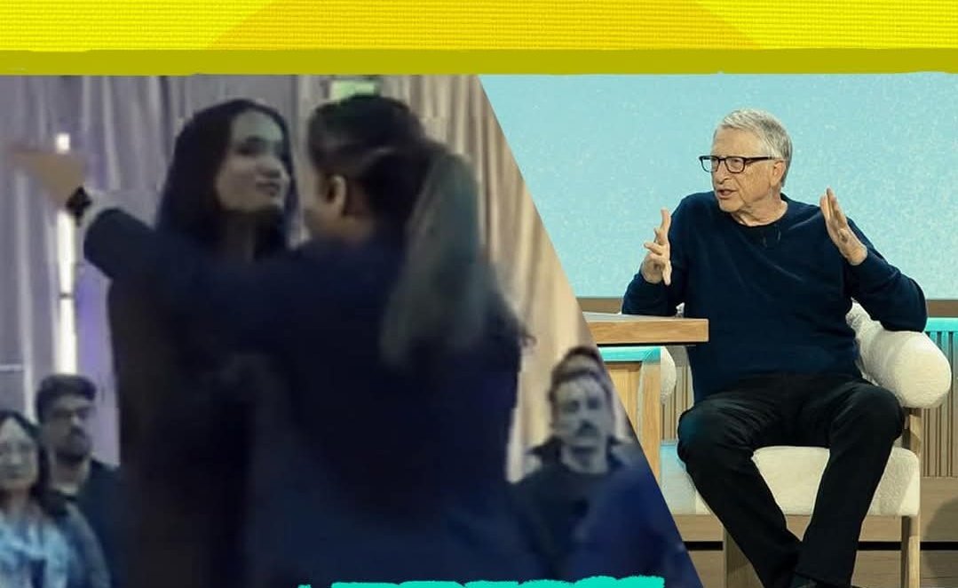 Shammalah68's tweet image. The brave stance of #Ibtihal Saad inspired Indian Eng Vania Agrawal 2take a similar position.
In the presence of Bill Gates,Vania shouted: “Shame on all of you! You are hypocrites. 50K Pales🇵🇸ve been killed in #Gaza using #Microsoft technologies — how dare you?” #GazaGenocide