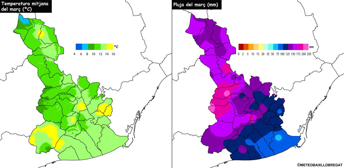 METEOBAIXLLOBREGAT (@lameteodelbaix) on Twitter photo 🌡️☔️ Temperatura mitjana i precipitació acumulada del març al Baix Llobregat. Temperatures en torn a la mitjana i extremadament plujós. <a href="/manusponja/">Manu</a> <a href="/Meteocastellvi/">Jordi Planas</a> <a href="/MeteoSAB/">Meteo SAB</a> <a href="/meteoecovisual/">Rafa García (Méteo)</a> <a href="/meteocornella/">MeteoCornellà</a> <a href="/MiguelVillaFoc/">Miguel Villa Quirós</a> <a href="/InfoMeteoPrat/">Info Méteo Prat</a> <a href="/Meteovallirana/">Meteovallirana</a> <a href="/PNMontserrat/">PN Montserrat</a> 🌡️☔️ Temperatura mitjana i precipitació acumulada del març al Baix Llobregat. Temperatures en torn a la mitjana i extremadament plujós. <a href="/manusponja/">Manu</a> <a href="/Meteocastellvi/">Jordi Planas</a> <a href="/MeteoSAB/">Meteo SAB</a> <a href="/meteoecovisual/">Rafa García (Méteo)</a> <a href="/meteocornella/">MeteoCornellà</a> <a href="/MiguelVillaFoc/">Miguel Villa Quirós</a> <a href="/InfoMeteoPrat/">Info Méteo Prat</a> <a href="/Meteovallirana/">Meteovallirana</a> <a href="/PNMontserrat/">PN Montserrat</a>