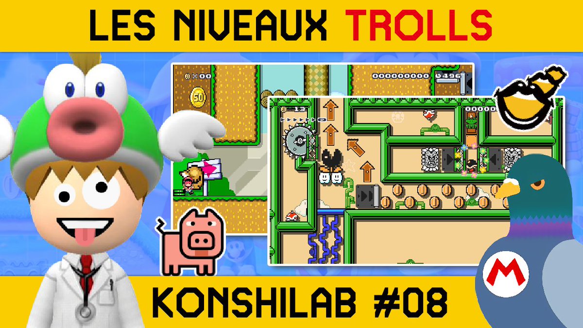 K0nshiba's tweet photo. 🚨 Nouvelle vidéo YouTube !! 🚨

KonshiLab #08 - Les niveaux Trolls 🤪

Je décortique les meilleures techniques pour créer des stages aussi frustrants qu’hilarants ! 😆

Le lien juste en dessous ⬇

#SuperMarioMaker2 #NintendoSwitch https://t.co/fv4bKBR86w