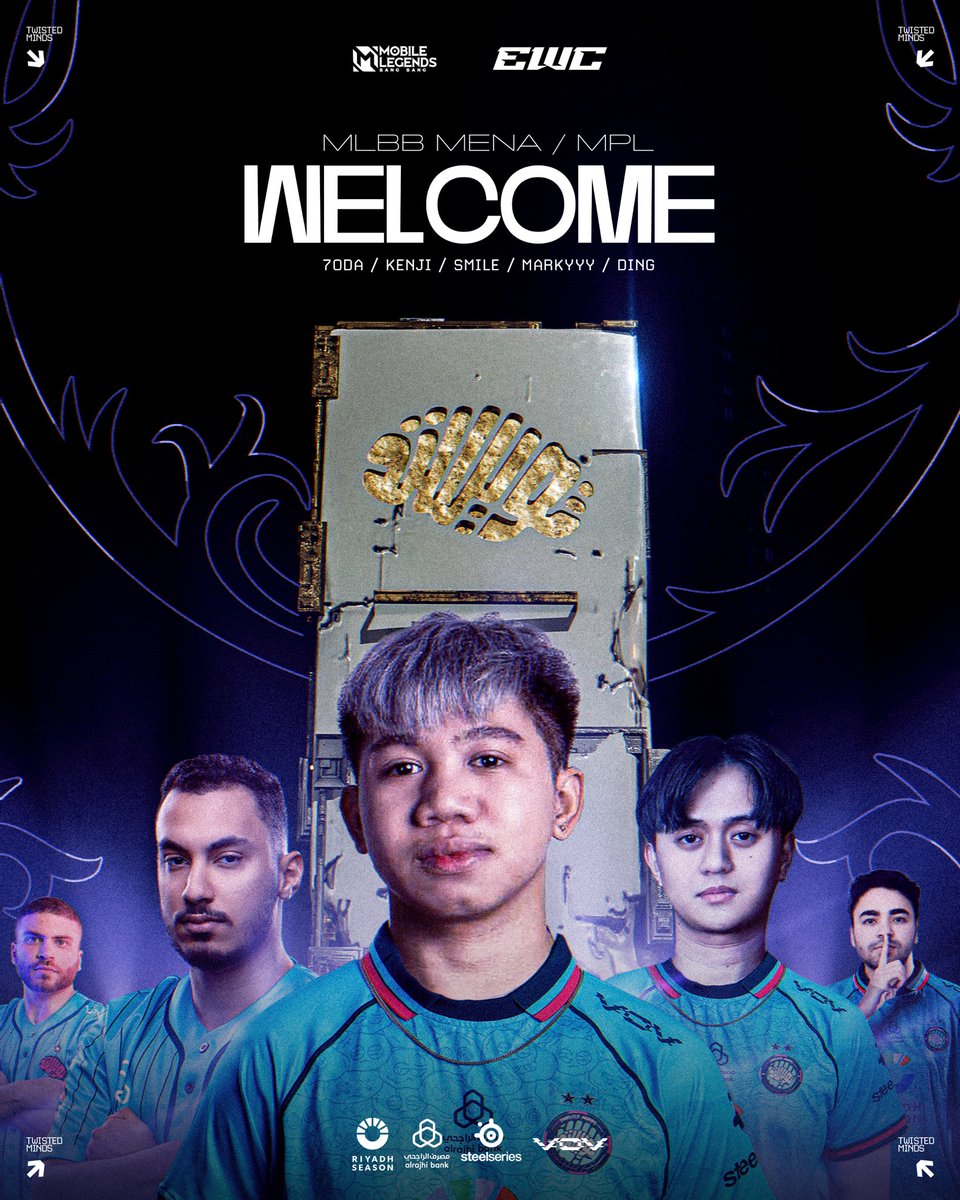 بدينا 🔥

نعلن المشاركة دوري الشرق الأوسط في موبايل ليجندز بهدف وطموح أكبر 🧠

Welcome our ML:BB MPL MENA roster 🩷

#TwistTheGame | #EWC2025