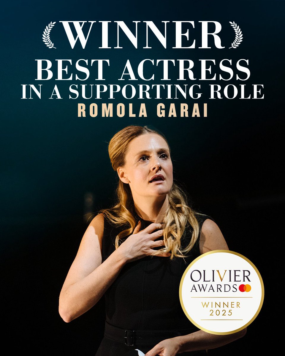 Congratulations to Romola Garai who has won Best Actress in a Supporting Role at this year’s @olivierawards. #TheYearsPlay
