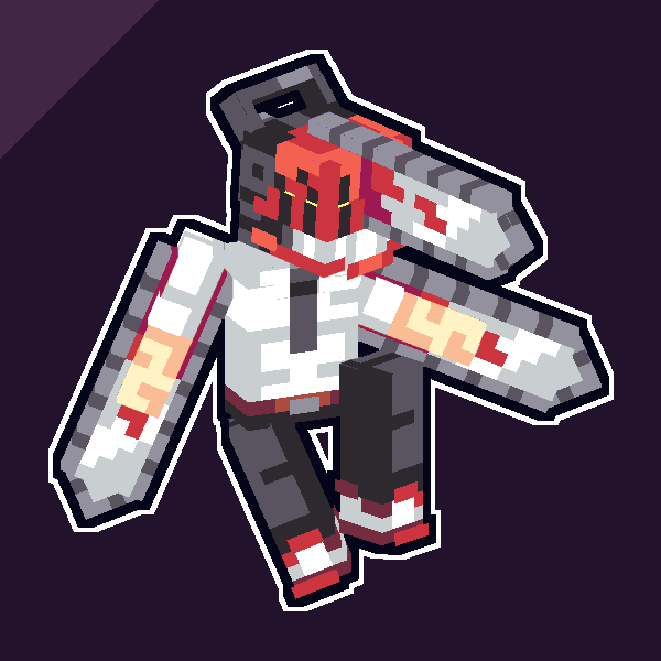 chainsaw man, from chainsaw man #blockbench #minecraft #csm #chainsawman