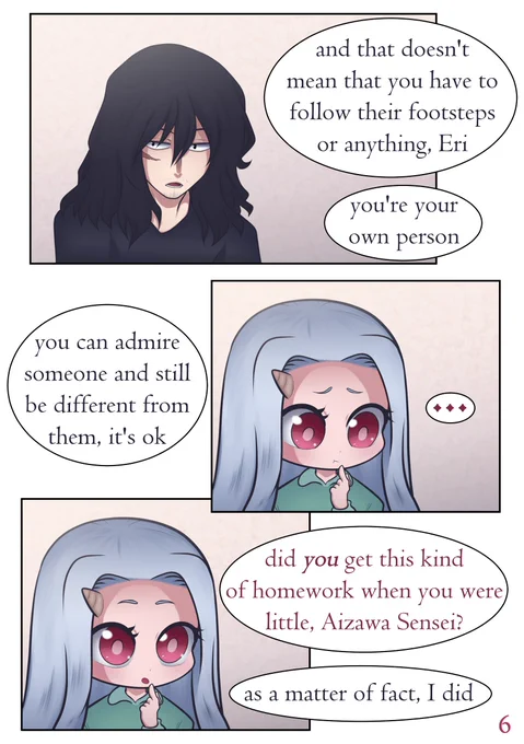 Guardian: Aizawa Zine Comic Page 6 
#dadzawa #bnha 