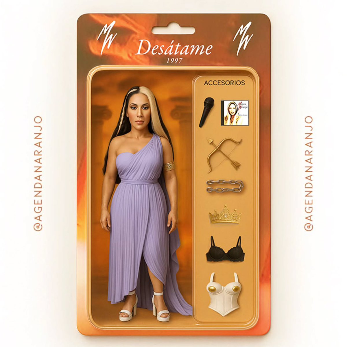 AgendaNaranjo's tweet photo. 🧡 @monicanaranjo #PalabradeMujer #Desátame #1997 #Colección #Muñeca #Viral https://t.co/mjouvSx0Sm