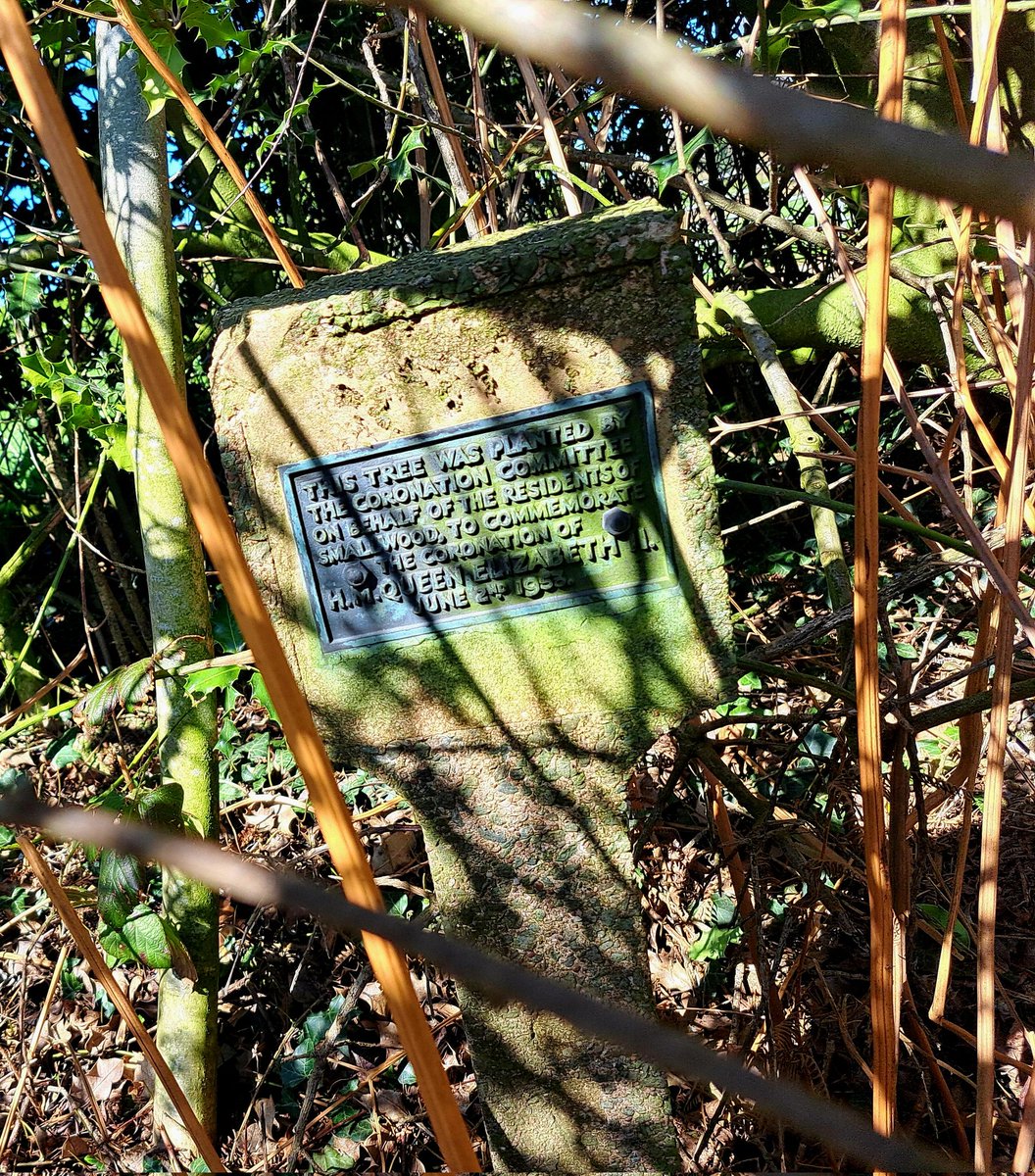 gluning's tweet image. Not everything #Heritage is a Castle, Cathedral or Henge ... little signs like these in #Smallwood are part of our social history. This celebrated the Coronation of #HRH #QueenElizabeth 2nd June 1953 @HistoricEngland