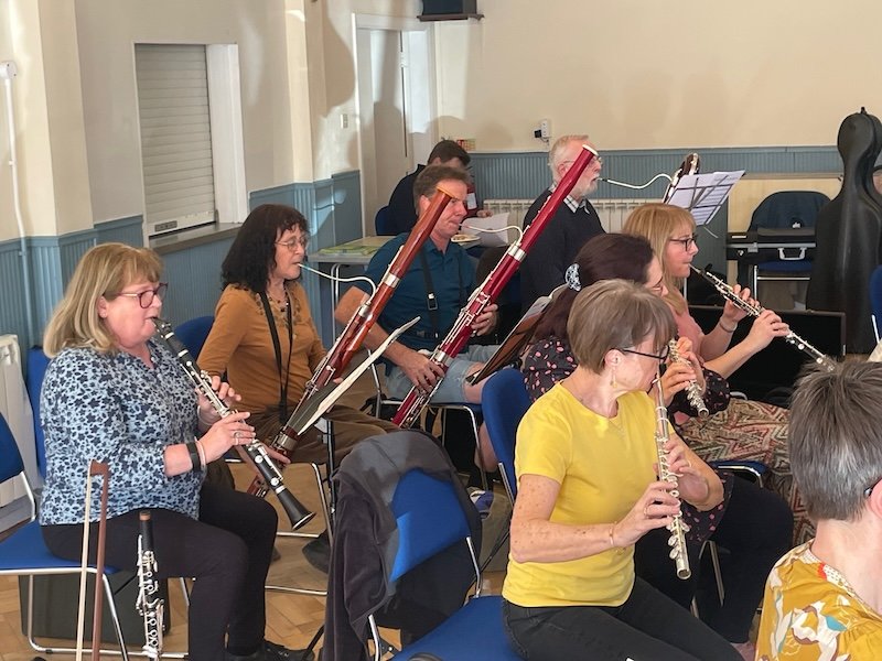 Here we are concentrating hard in rehearsal yesterday!