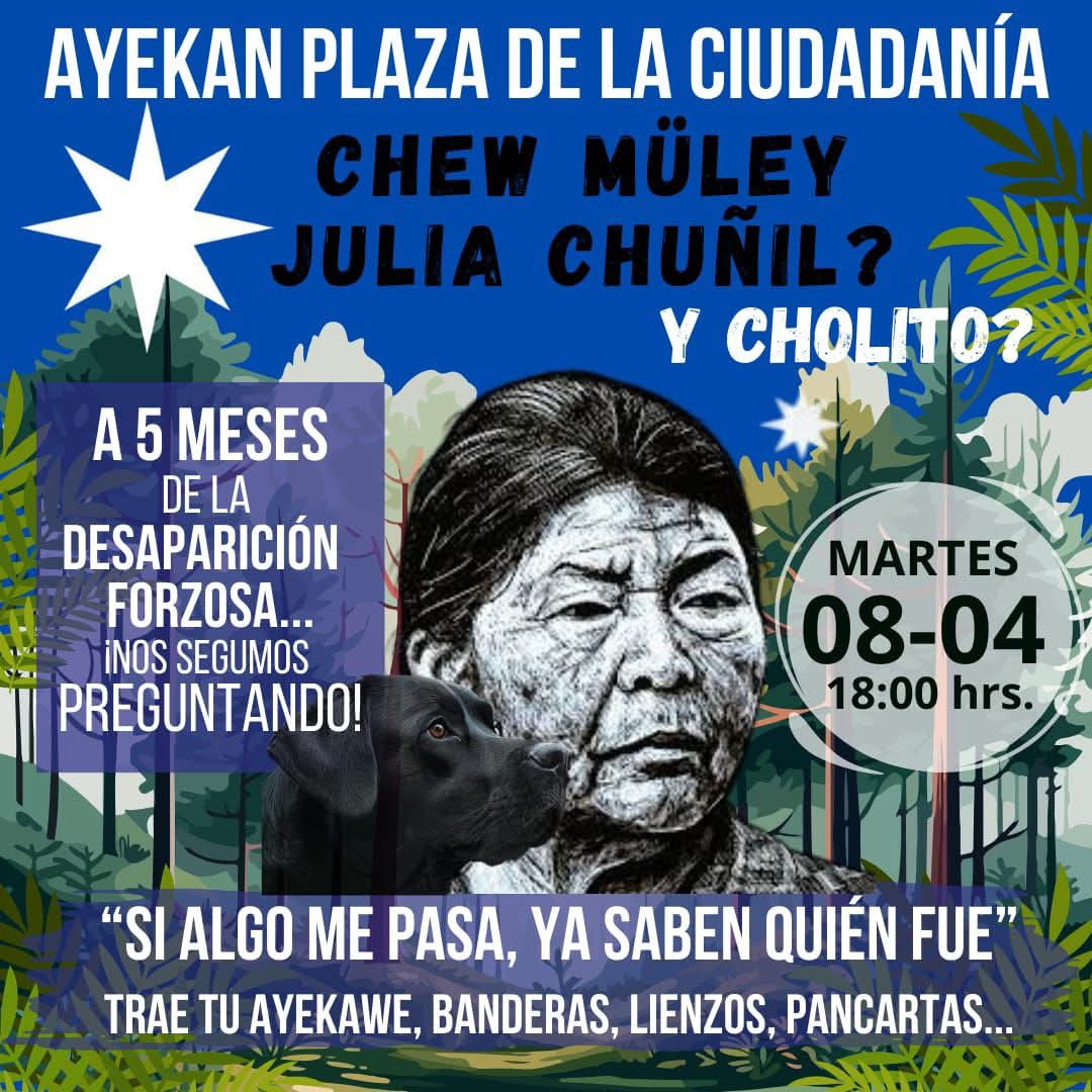 🔴 invitación  para todos y todas   con un gran AYEKAN  A LO MAPUCHE  donde nos preguntamos  Chew Müley Julia Chuñil y cholito   respetando el ayekan  .
