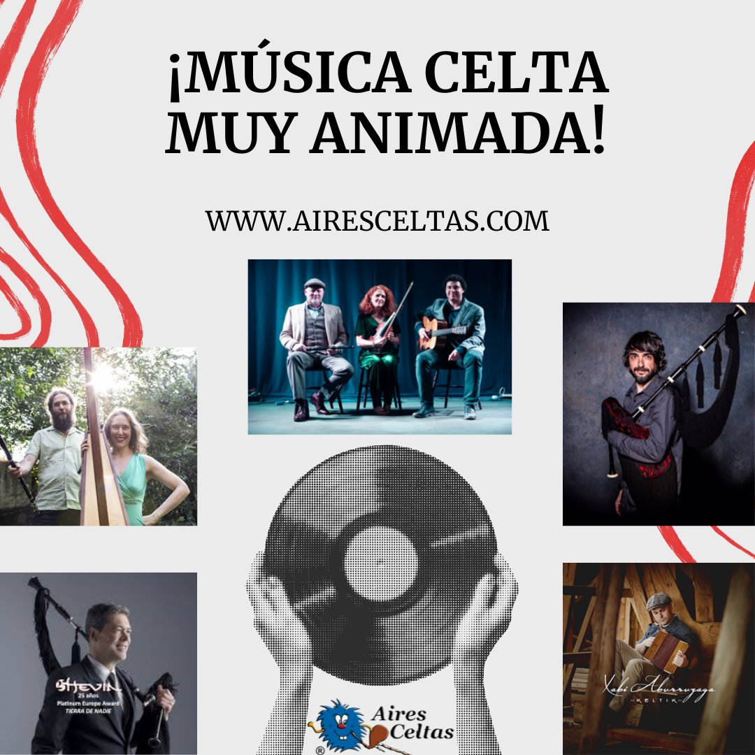airesceltas.com
¡MÚSICA CELTA MUY ANIMADA! José Ángel Hevia, 4Star Trío, Tr3sporc4tro, <a href="/XabiAburruzaga/">Xabi Aburruzaga</a>, <a href="/MalvaricheFolk/">Malvariche</a>, The House Devils, José Manuel Tejedor, Levecque-Otegi... + SM (Gwennyn - Cyber fest-noz)