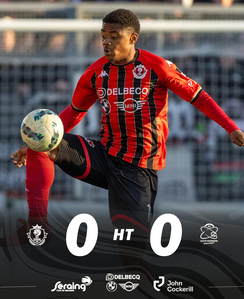RfcSeraing167's tweet photo. 🔴⚫️ [HT] 0-0 : Fin de la première période, les deux équipes rentrent aux vestiaires sur un score vierge ! Tout reste à jouer !

#SERZWA https://t.co/jbsdASDD81