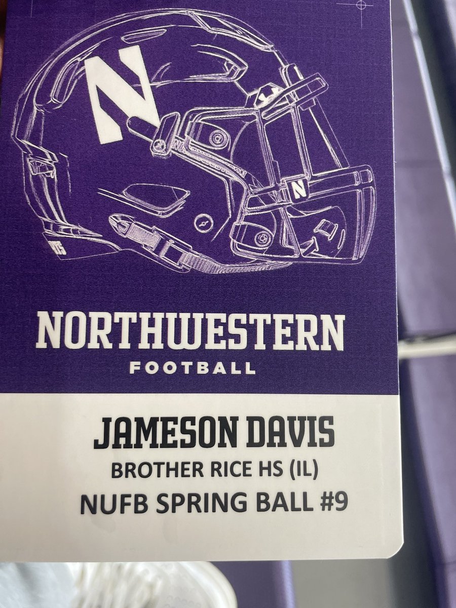 Had a great time yesterday <a href="/NUFBFamily/">Northwestern Football</a> spring practice can’t wait to be back on campus!! <a href="/CoachAT23/">Aristotle Thompson</a> <a href="/DavidBraunFB/">David Braun</a> <a href="/BrotherRiceFB/">Brother Rice Football</a> <a href="/CoachQuedenfeld/">Coach Quedenfeld</a> <a href="/CoachCano/">ONEighty Athletics</a> <a href="/EDGYTIM/">Timothy “EDGYTIM” OHalloran</a> <a href="/LemmingReport/">Tom Lemming</a> <a href="/AllenTrieu/">Allen Trieu</a>