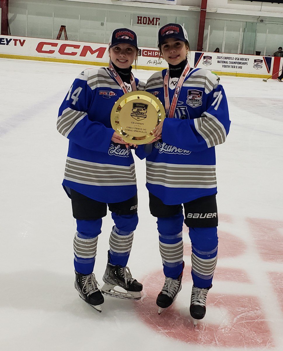 Congratulations to Sage Siebenahler &amp; Jaelyn Miner on winning the Tier II 14U National Championship with their MN Lakers team! Great way to cap off Spring Break!