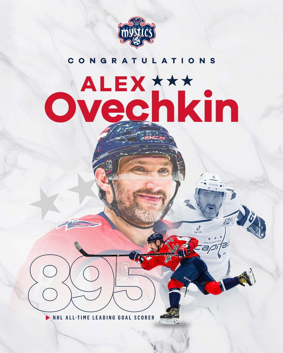 Washington Mystics (@washmystics) on Twitter photo CONGRATS, what a LEGENDARY accomplishment!!!!
โค๏ธ <a href="/Capitals/">Washington Capitals</a> <a href="/ovi8/">Alex Ovechkin</a> CONGRATS, what a LEGENDARY accomplishment!!!!
โค๏ธ <a href="/Capitals/">Washington Capitals</a> <a href="/ovi8/">Alex Ovechkin</a>