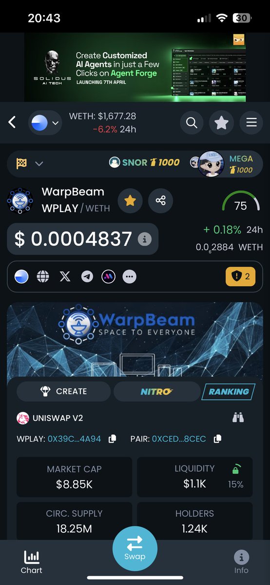 SmartyRPD's tweet photo. @unusual_whales Not all markets.... $wplay by @WarpBeam_io  listing in cex in 2 days... only up. Here is quality vs quantity ...while all red... something still may happen green https://t.co/cA5YbXdjNX