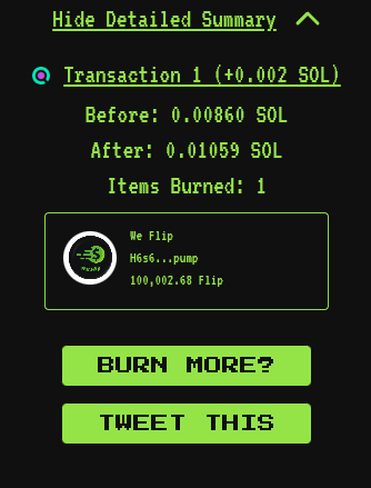 EasyEt2's tweet photo. π₯We just torched 100k in $FLIP from supply todayπ₯
Tracked on-chain Supply going down. Hype going up.
#WeFlip2 #FLIP #Solana #CryptoBurn #Deflationary #mememonster https://t.co/QHwLgfz47x