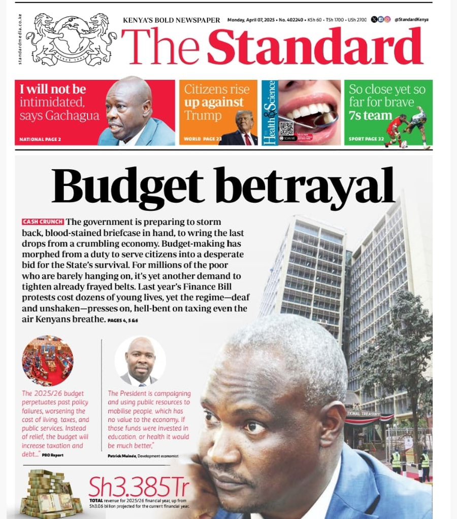 If this post appears on your TL, type #RejectFinanceBill2025 .

A punitive budget comes with a punitive finance bill.

The rule is simple; cut off unnecessary expenditures and unconstitutional offices.

We have an opportunity to take RUTO HOME before 2027.

#RutoMustGoNow