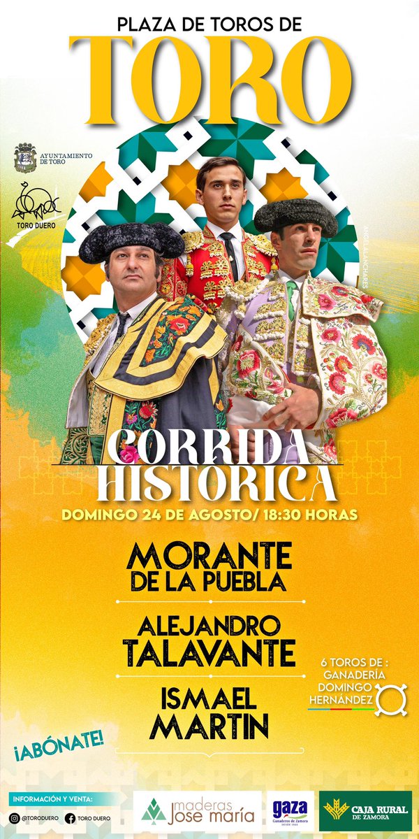 Un cartel en el que tengo mucha ilusión 🤩

Toro (Zamora) - 24 de agosto