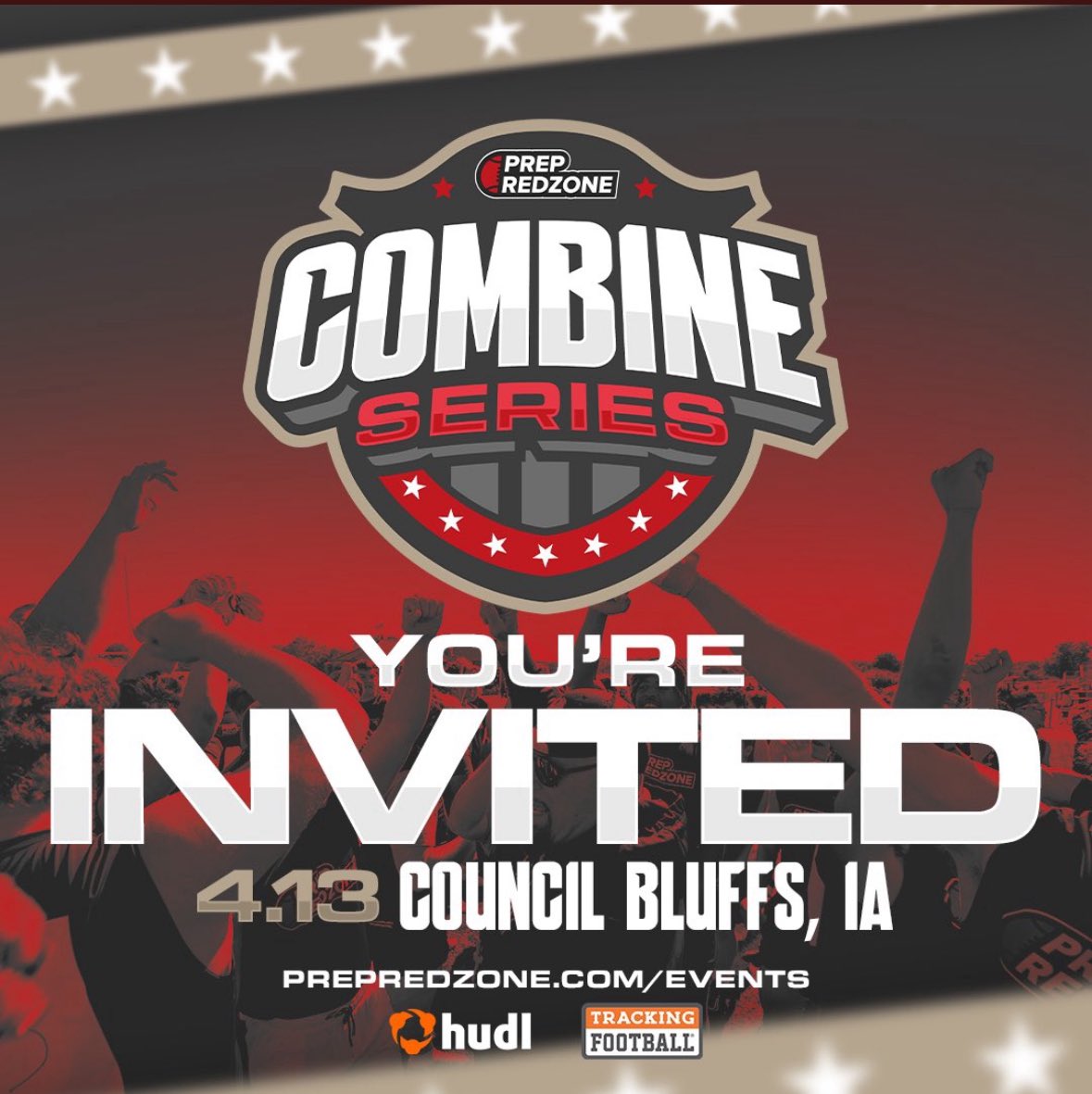 thank you <a href="/PrepRedzoneIA/">Prep Redzone Iowa</a> for the combine invite!