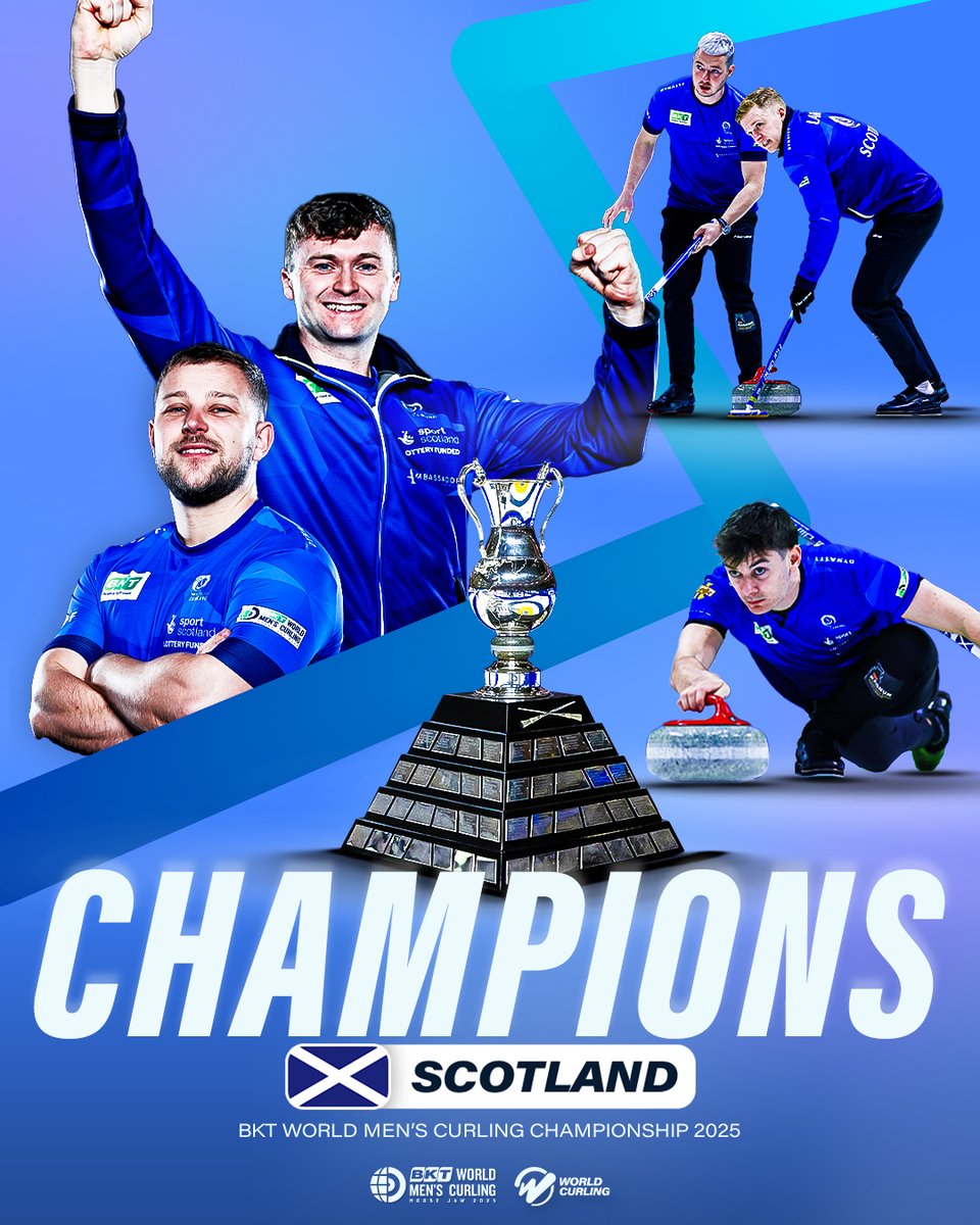 SCOTLAND ARE YOUR BKT WORLD MEN'S CURLING CHAMPIONS 2025 👏🏴󠁧󠁢󠁳󠁣󠁴󠁿

#WMCC #Curling
